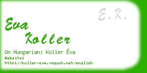 eva koller business card