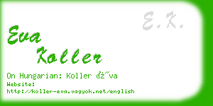 eva koller business card